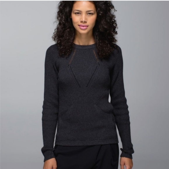 Lululemon Athletica The Sweater The Better Charcoal Gray Size 4 - Picture 1 of 14